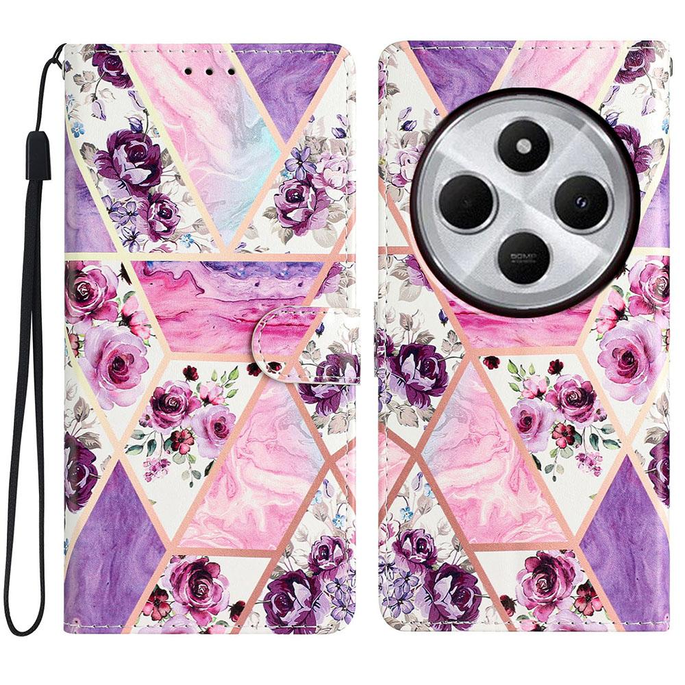 For Xiaomi Redmi A4 5G Wallet Case PU Leather Pattern Printing Stand Phone Cover with Strap