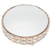 Crystal Mirror Cake Stand Holder Rack Wedding Dessert Cupcake Pan Cake Display Tray Table DecorRound