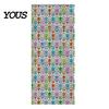 Easy Install Window Sticker Stained Glass Film, Retro Geometric Plaid Static Cling Privacy Decal, Double Non-Adhesive Film for Bedroom Sided