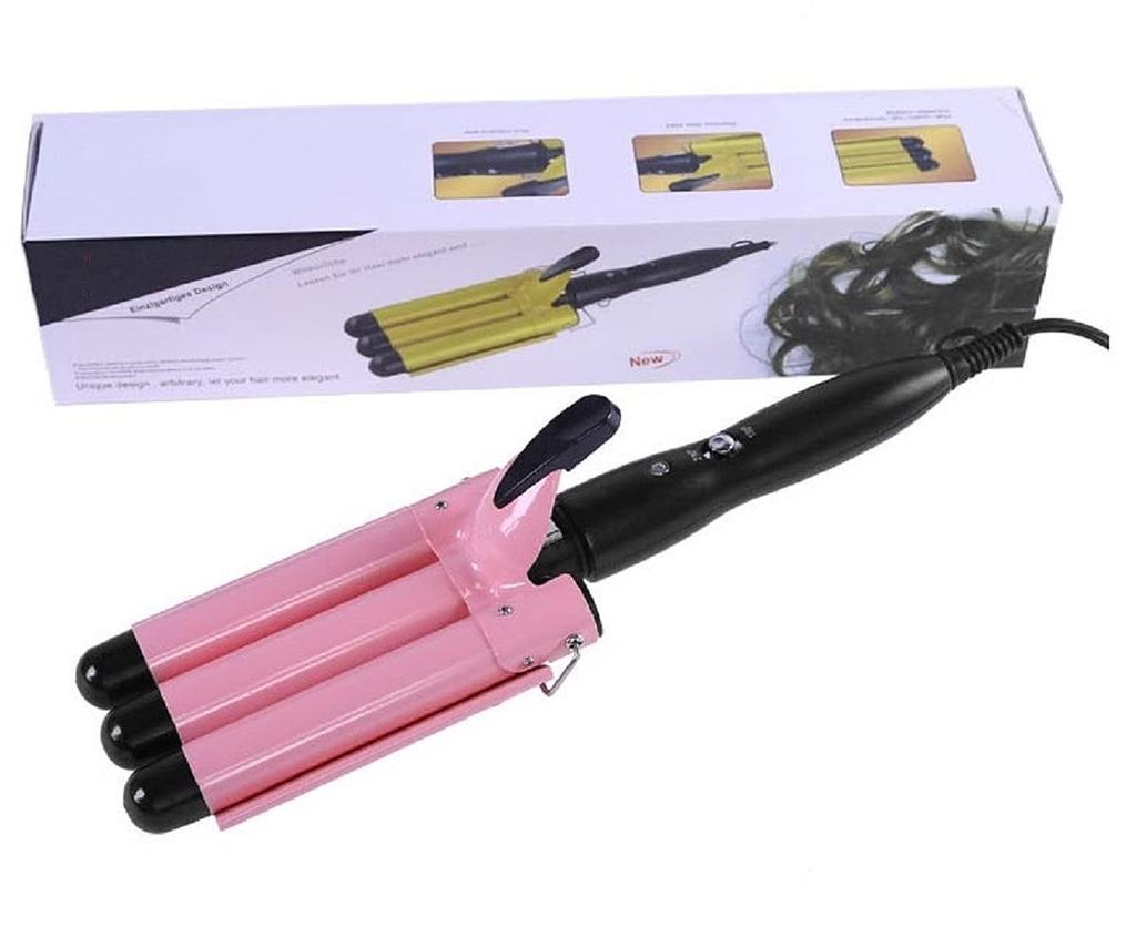 Baby Center 1st Store Professional Grade Max 210°C Ceramic Coated Triple Barrel Wave Iron (25mm, 2 Levels)