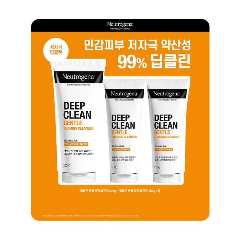 

Neutrogena Deep Foaming Cleanser 220g + 100g x 2 Acne Cleanser