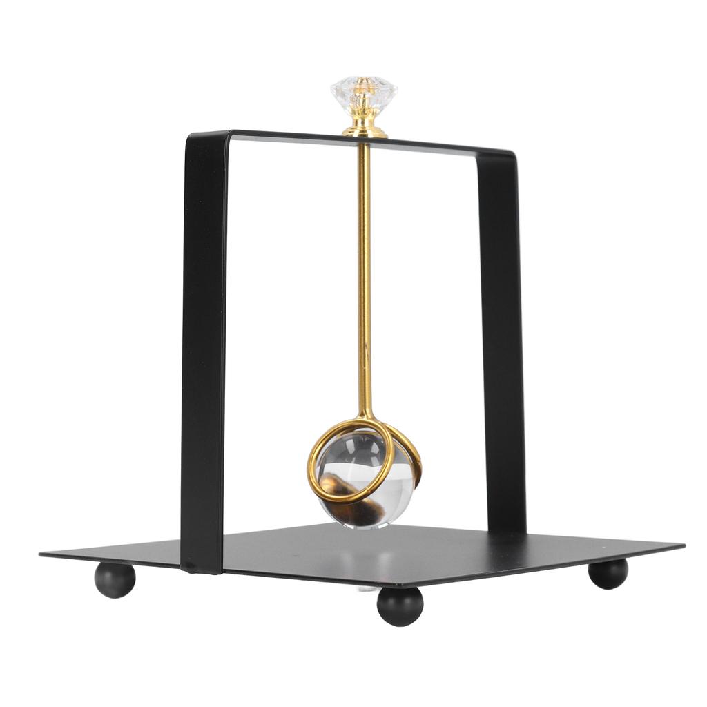 Napkin Dispenser with Weighted Glass Ball Rectangular Elegant Iron Napkin Holder Tissue Stand for