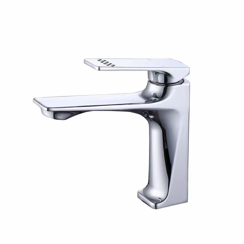 TLXT Hot & Cold Flat Basin Faucet, Brushed Gold