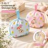 Mew Portable Underwear Storage Bag Cartoon Lightweight Travel Bra Organizer Durable Divided Grids Lingerie Organizer Pouch