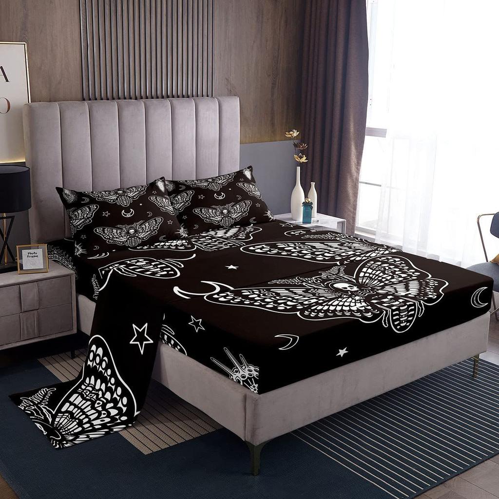 Ocean Submarine Creature Pattern Mattress Four-Piece Bedding Set Bedroom Dormitory Bedding Decoration