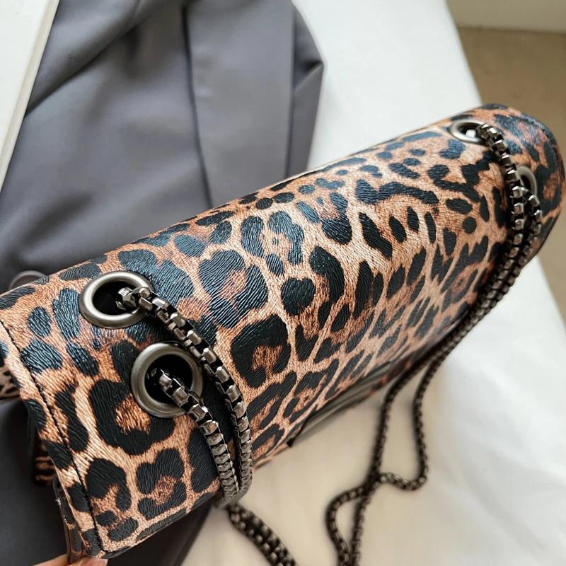 Wysokiej klasy mała kwadratowa torebka w panterkę nowa moda wszechstronna torebka na ramię z przekątną damska niszowa torebka designerska