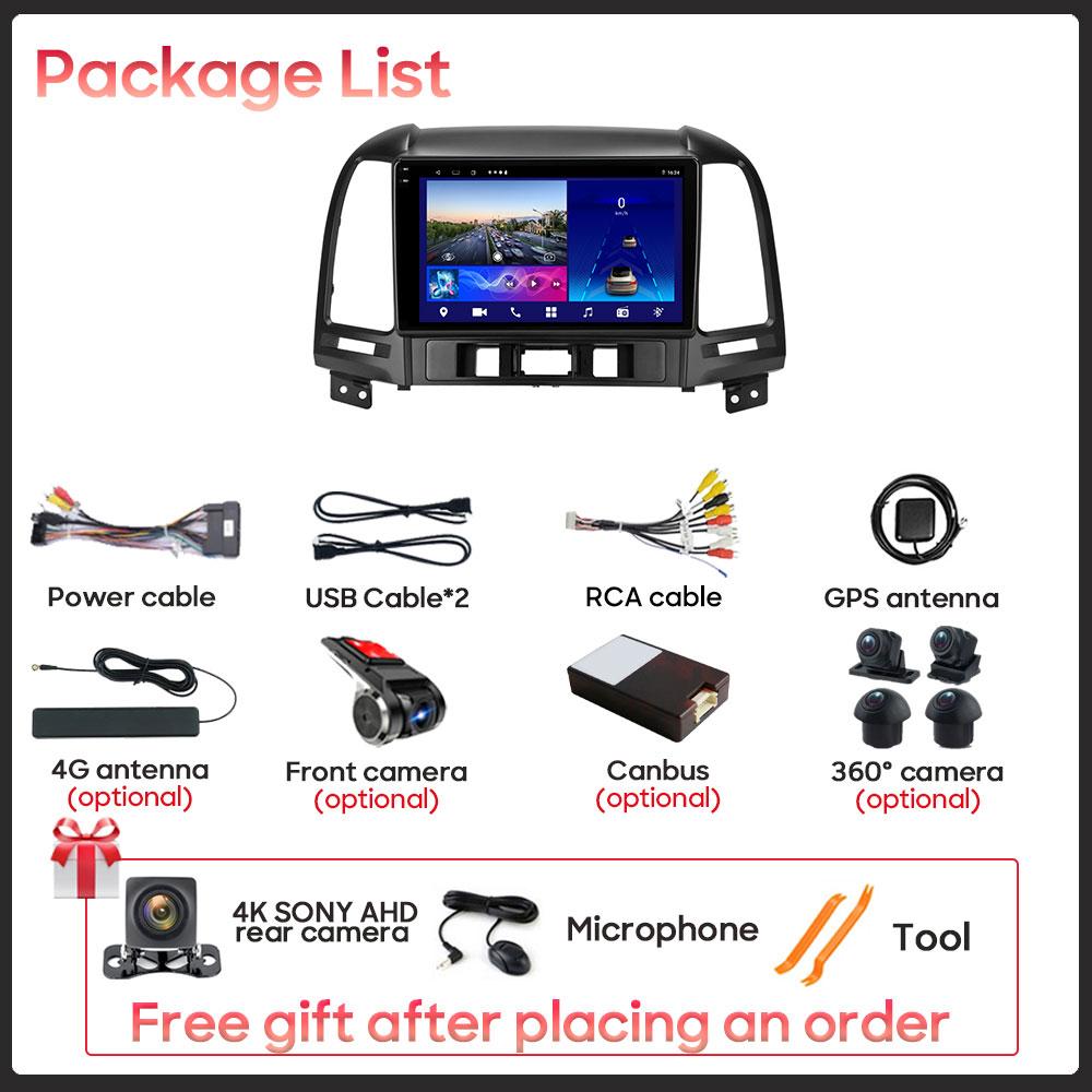 Android 14 DSP Car Radio Multimidia Video Player Navigation GPS For Hyundai Santa Fe 2 2006-2012 No 2din Head Unit Carplay