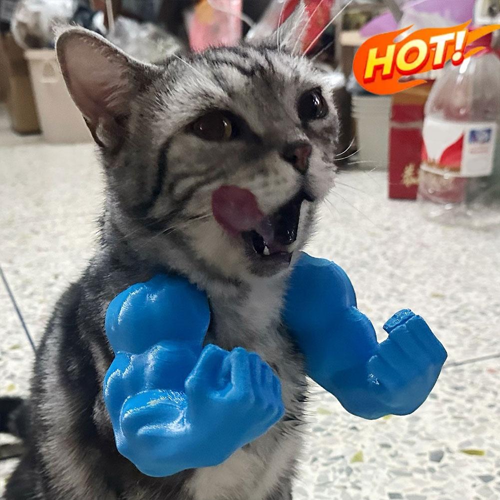 Cat Muscle Arms 3D Printed Cat Neck Arms with Muscles Superhero Cosplay for Party Halloween Birthday Costume Accessories