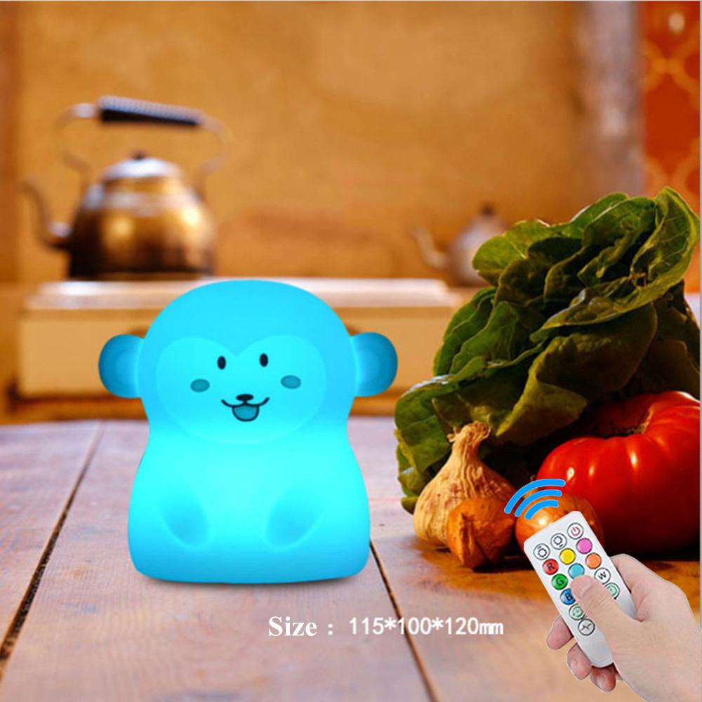 Eule LED-Nachtlicht, Touch-Sensor, Fernbedienung, 9 Farben, dimmbar, Timer, wiederaufladbar, Silikon-Nachtlampe für Kinder, Baby, Geschenk
