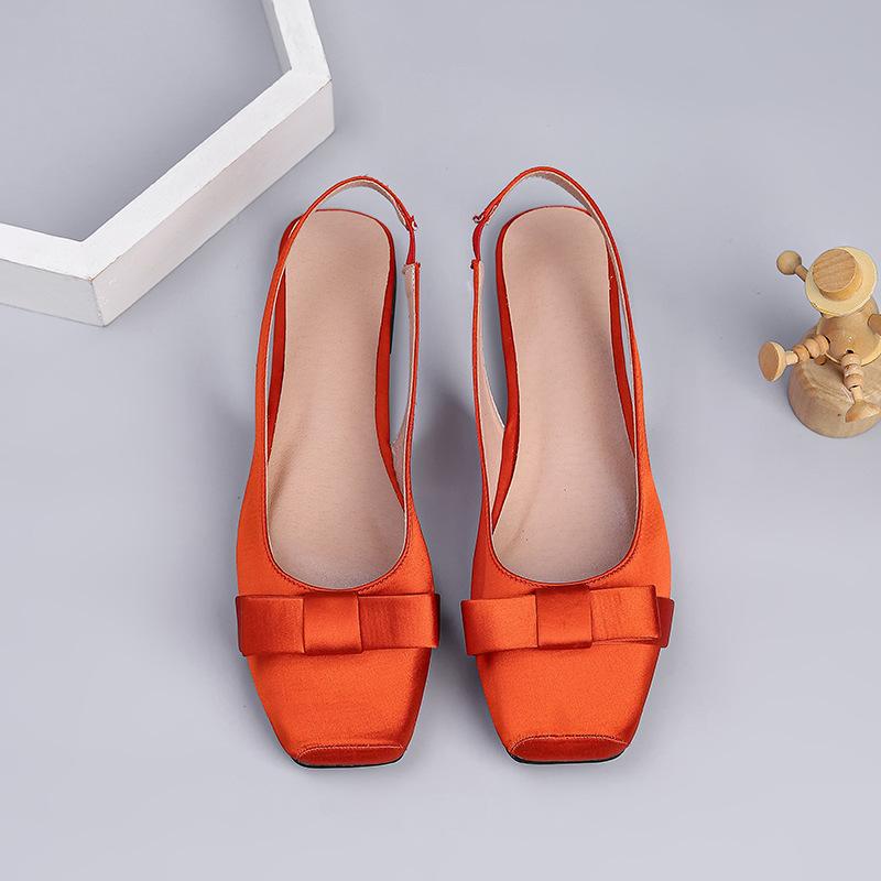 Summer Shoes Women Sandals Flat Silk Elegant Ladies Brand Shoes Fashion Luxury Flat Sandals Black Blue Plus Size 43