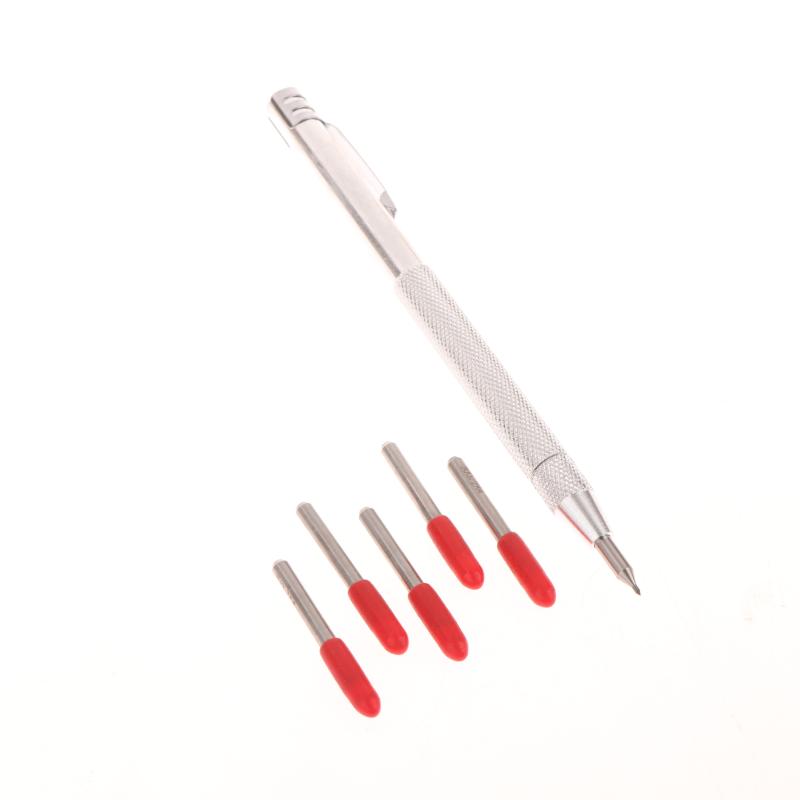 1Set Scriber Pen Carbide Steel Tip Engraving Pen For Glass Metal Wood Construction Marking Tools