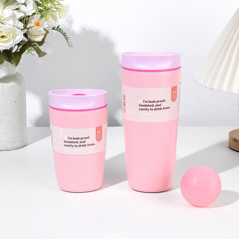 12/20oz High Appearance Office Coffee Cup Simple and Fashionable Stainless Steel Vacuum Insulated Portable Outdoor Car Bottle