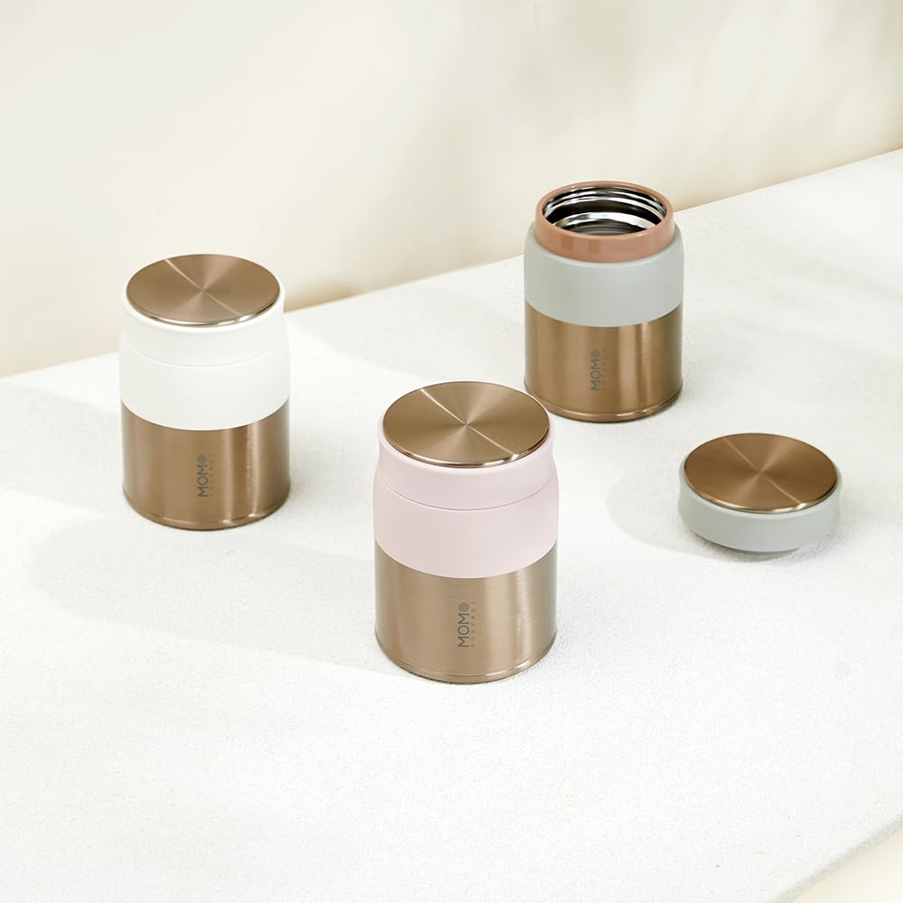 MOMO CONCEPT Vacuum Insulated Lupin Soup & Food Jar RG, 400ml, Marshmallow White, 02001-29305R