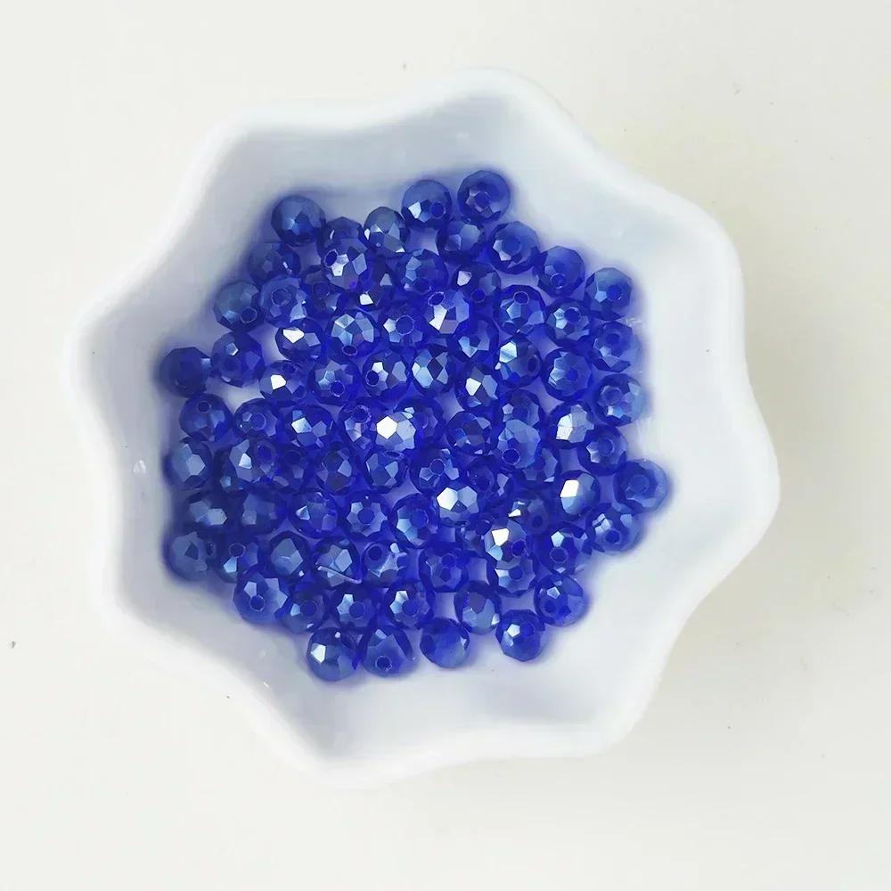 50pcs Translucent Czech Crystal Glass Bead Faceted Colorful Spacer Bead for Jewelry Making DIY Bracelet Necklace Accessories