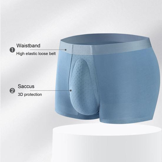 Pánské boxerky Bezešvé U konvexní Široký pas Antiseptický Prodyšný Jednobarevný Měkký Odvádějící vlhkost Pružné Rychleschnoucí Pánské spodní kalhotky Spodní prádlo
