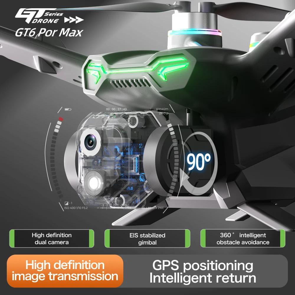 2025 New GT6 Folding Drone 5G Optical Flow GPS with WIFI HD Aerial Photography Omnidirectional Obstacle Quadcopter Toy