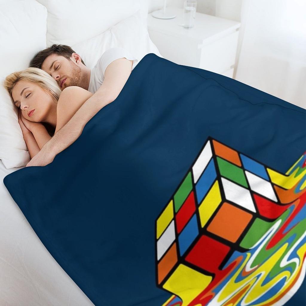 Melting cube Sheldon TBBT Throw Blanket Comforter Fashion Sofas Soft Plaid Luxury St Blankets
