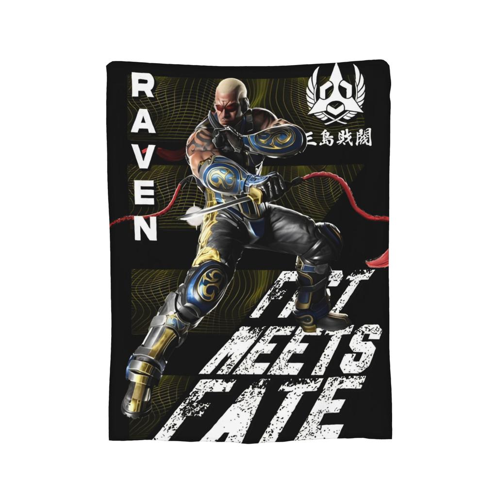 Panda Tekken 8 Gaming Blanket  Flannel Novelty Breathable Throw Blankets for Bedspread Autumn/Winter,