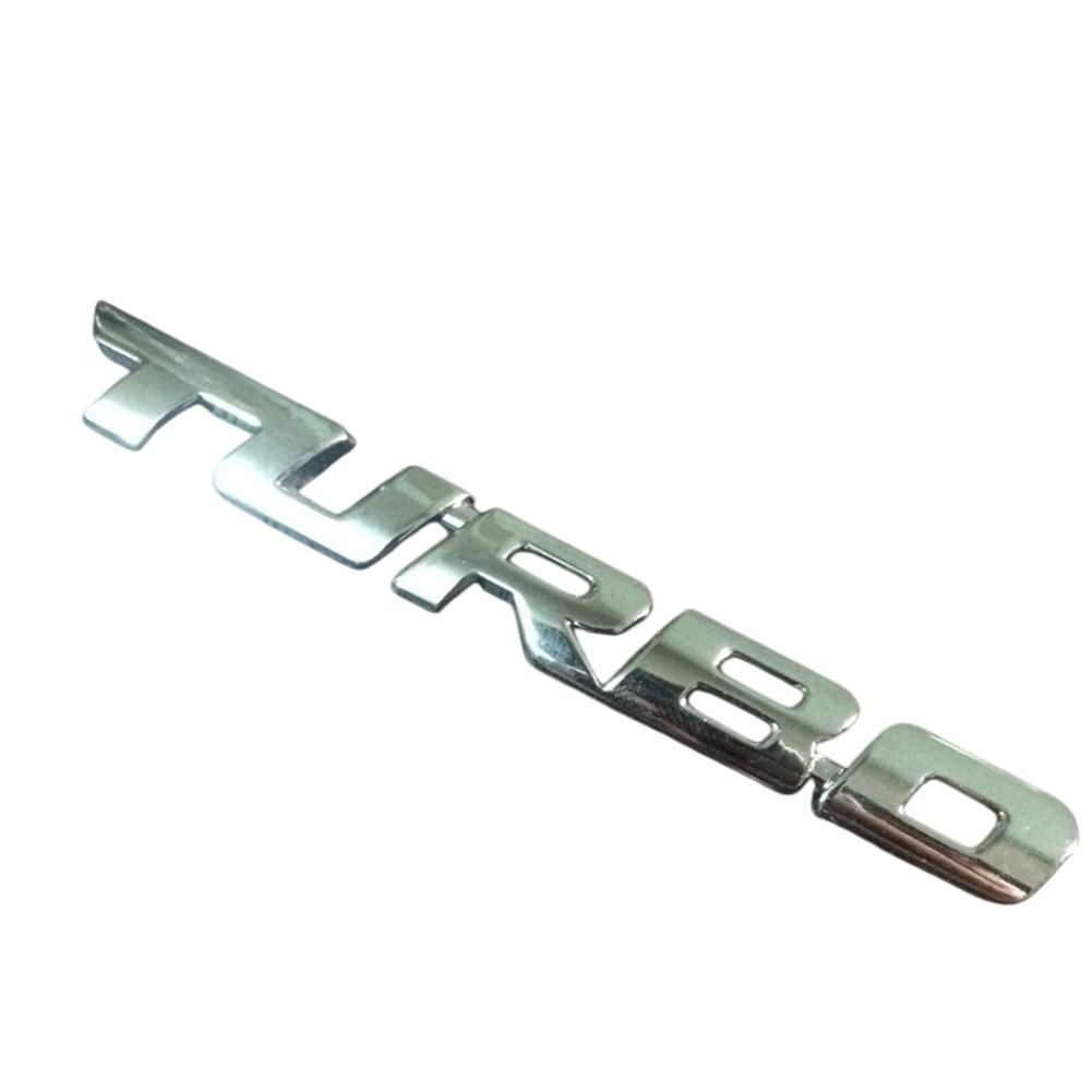 Turbocharged Labeling Car Logo 3D Stereoscopic Labeling Zinc Alloy Material Automotive Exterior Accessories