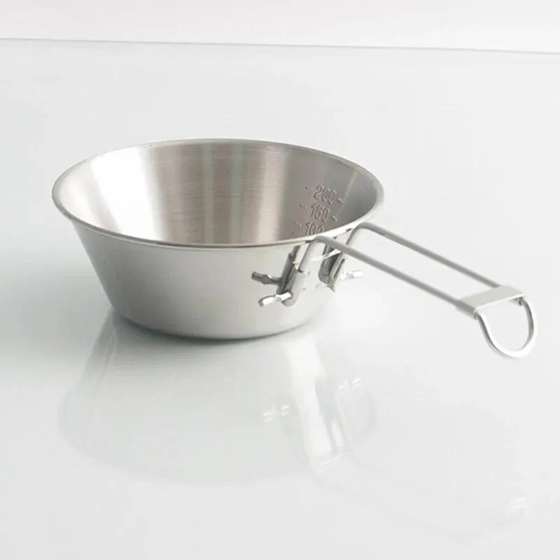 

Outdoor Stainless Steel Snow Bowl, Picnic Bowl, Portable Hiking And Mountaineering Water Cup, Camping Portable Cooking Utensils