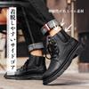 Retro Side Gore Work Easy To Walk Easy To Put On and Take Less Japanese Shoe Size [ALVEIN] Men's Boots, Boots, Casual, In, PU, Off, Fatigue, Anti-Slip