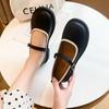 Fashion Shoes for Women 2025 Vintage Round Toe Black Mary Jane Shoe Sweet Girls Low Heel Platform Lolita Loafers Size 40 Women's Pumps
