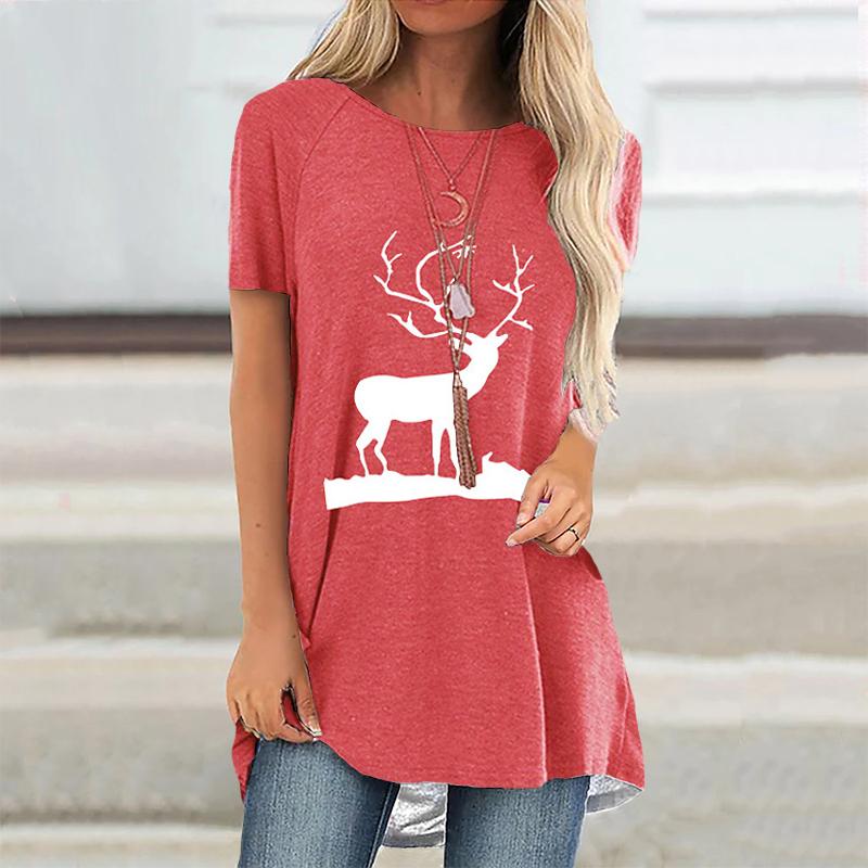 Vintage Raglan Sleeves Fashion T Shirts Ladies Casual Beautiful Ladies Printed Short Sleeves Comfortable Tops XS-8XL