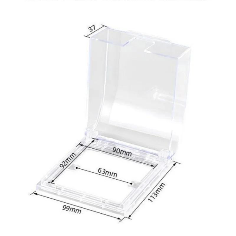 Universal 86 Type Waterproof Wall Socket Cover Switch Plate Protector Electrical Outlet Box for Home Bathroom Kitchen