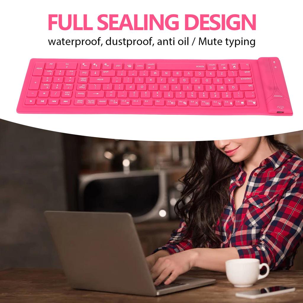 Clavier en Silicone Pliable 108 Touches Étanche Conception Entièrement Scellée Clavier Pliable pour la Frappe