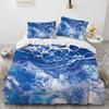 Colourful Marble Bedding Set Purple and Green Marble Duvet Cover Set Men Teens Boy Modern Abstract Art Polyester Comforter Cover