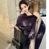 Ginkgo Leaf Shawl Autumn and Winter Warm Scarf Dark Slit Cloak Travel Ethnic Style Thickened Cloak for Women