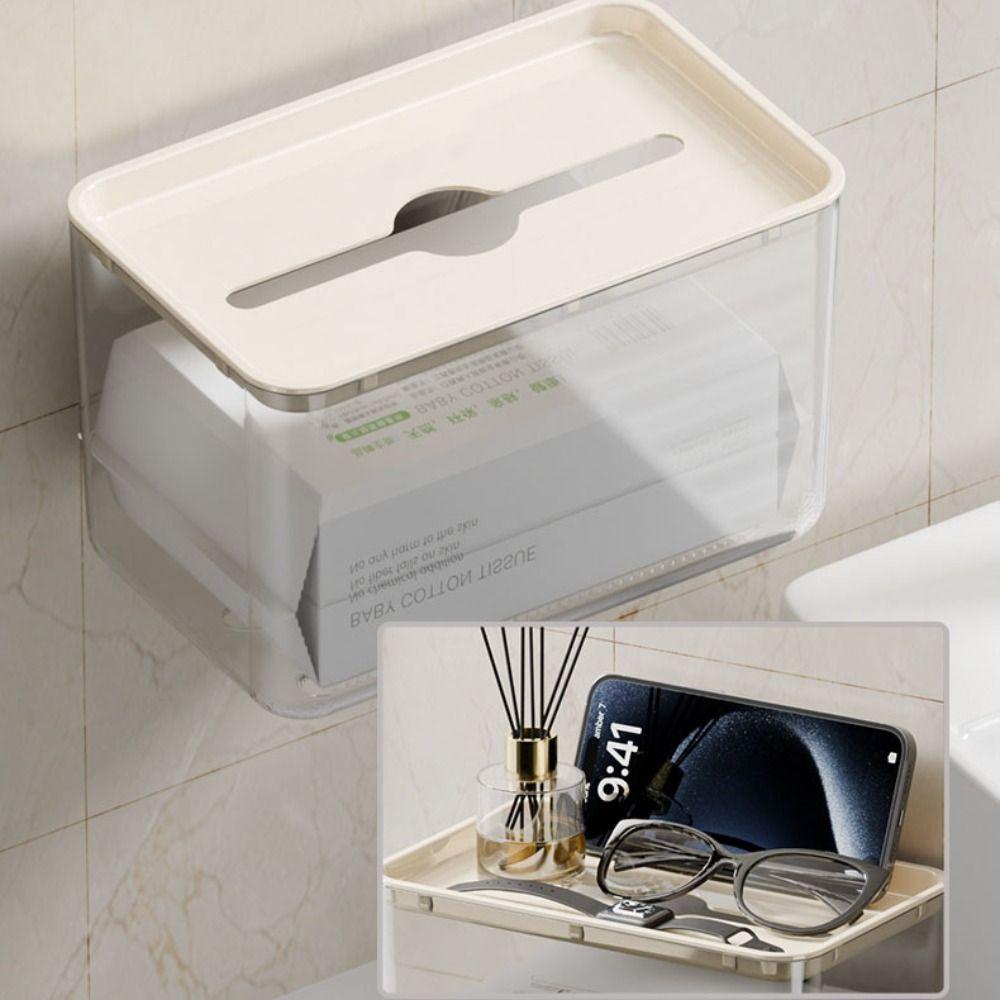 Wall Mounted Tissue Dispenser Transparent Napkin Holder High-Quality Tissue Box  Bathroom