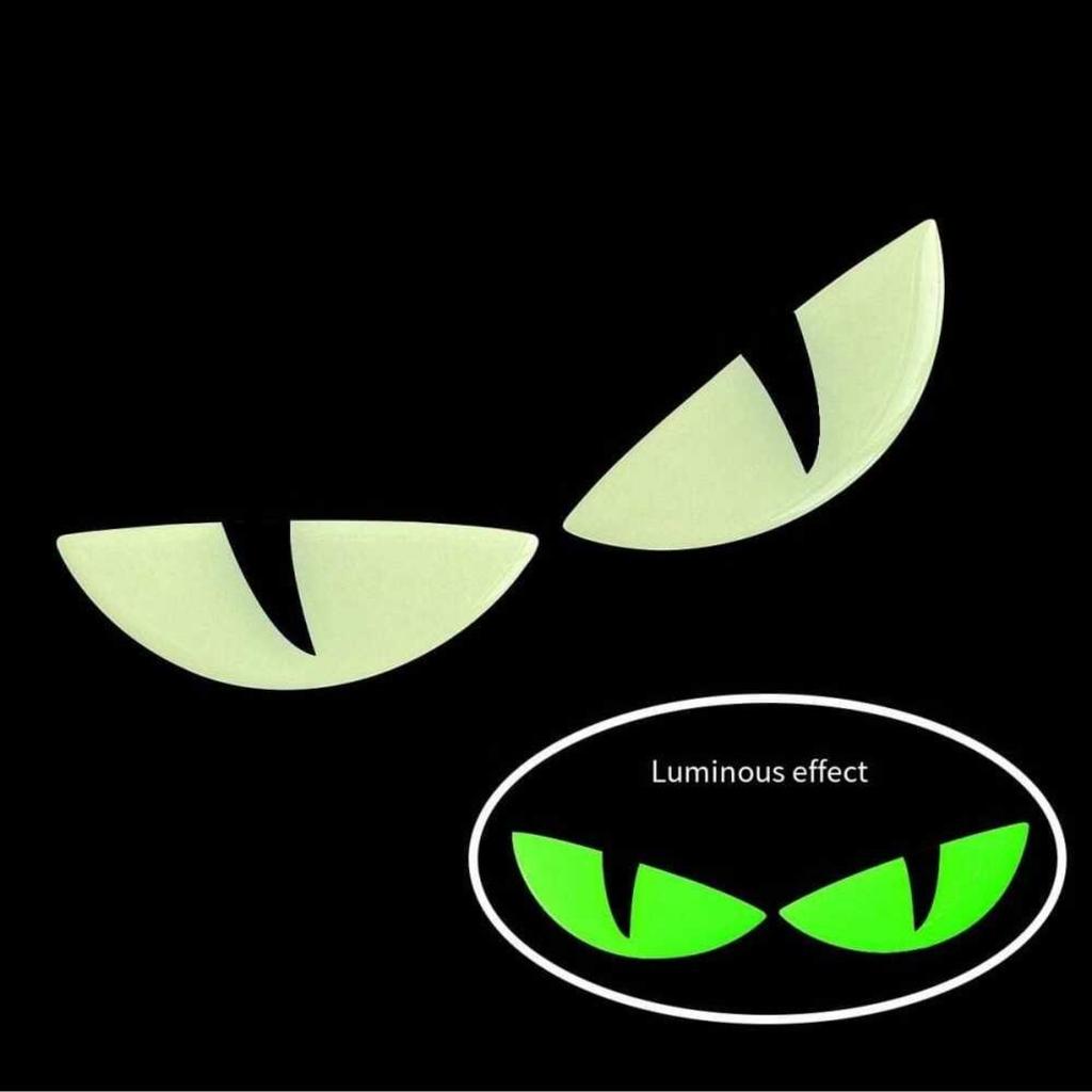 3D Luminous Vinyl Motorcycle Reflective Sticker Cute Eyes Scooter Windshield Decal Accessories For BMW Honda Yamaha Suzuki Vesp