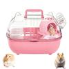Tragbarer Hamsterkäfig mit transparentem Deckel Kleintier-Ausflugskäfig für Nagetiere Eidechsen Igel Kurztrip Reisebox