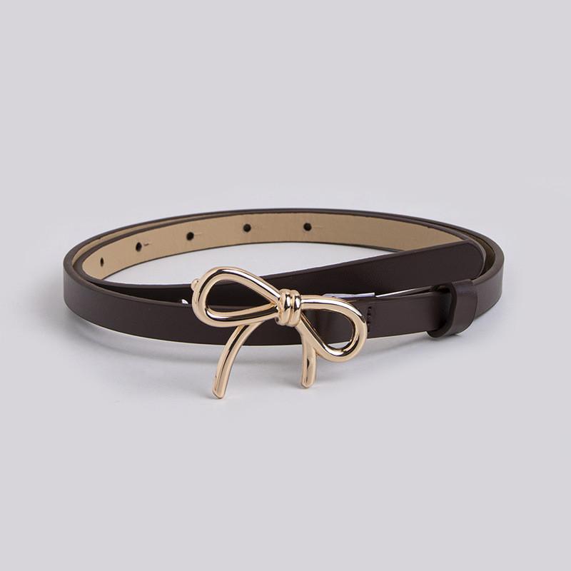 

Womens Elegant Butterfly Design Skinny Faux Leather Belt For Spring