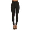 Women Casual Slim Hole Long Jeans Zippers Sexy Skinny Pants Daily Trousers