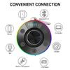 Waterproof Shower Speaker with Suction Cup/RGB Light Bluetooth-Compatible 5.2 Stereo Subwoofer for Bathroom Party Travel Outdoor