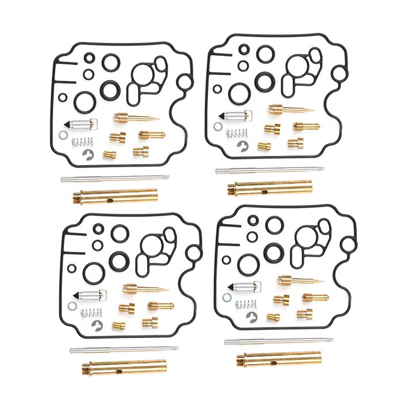 4 Sets Motorcycle Carb Carburetor Repair Rebuild Kit For Yamaha FZR1000 FZR 1000 EXUP 1989 1990 1991 1992 1993 1994 1995