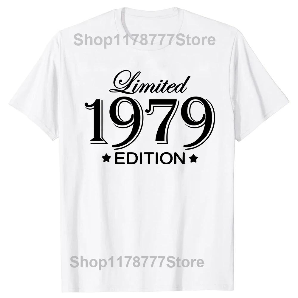 Classic 1979 Vintage Birthday Cassette Est 1979 Edition T Shirts Summer Graphic Cotton Streetwear Short Sleeve Gifts Tshirt