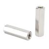 5 Pcs Hex Coupling Nut M10 X 1.5 Female Thread 17mm Outer Diameter 60mm Length Nuts Connector 304 Stainless Steel Silver Rod Coupling Nuts