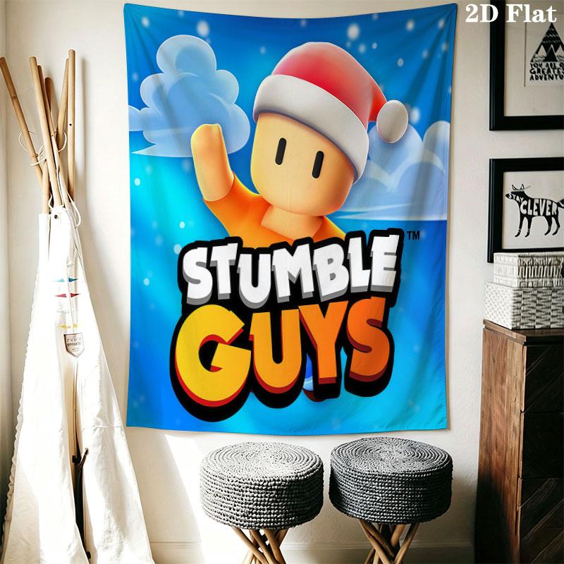 Stumble Guys Tumble Wall Hanging Printed Fabric Blanket Decorative Tapestries for Bedroom Living Room Home Decor