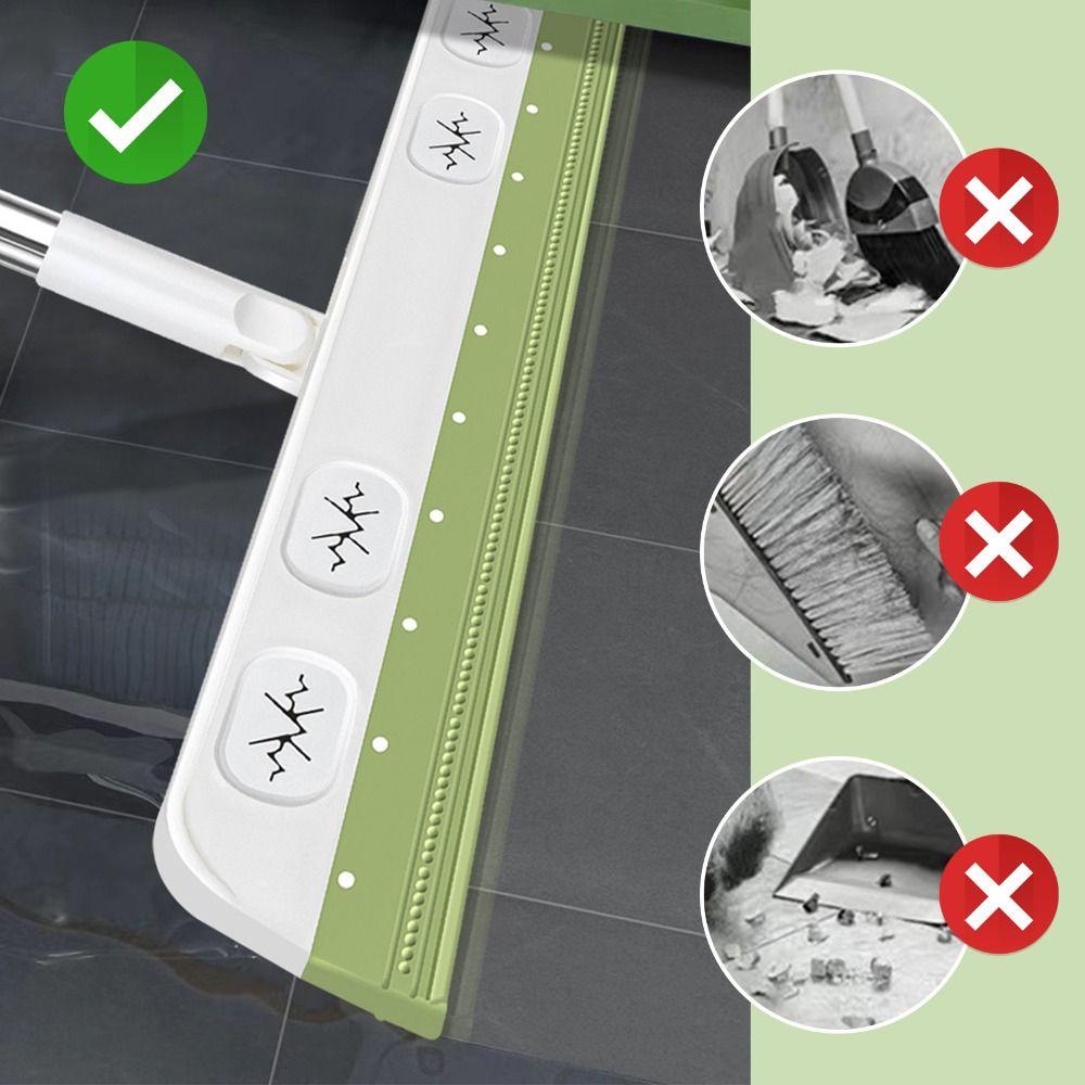 Rotatable Gap Dust Removal Sweeping Household Rubber Silicone Broom Mop Wiper Dust Squeegee