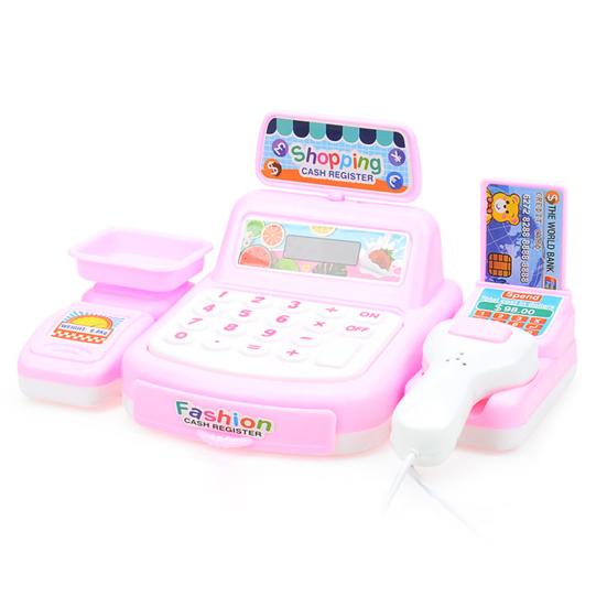 27Pcs/Set Cash Register Toys Sound Light Effects Fruit And Vegetable Puzzle Enlightenment 360-degree Fillet Grinding Fun Scene Experience Simulated