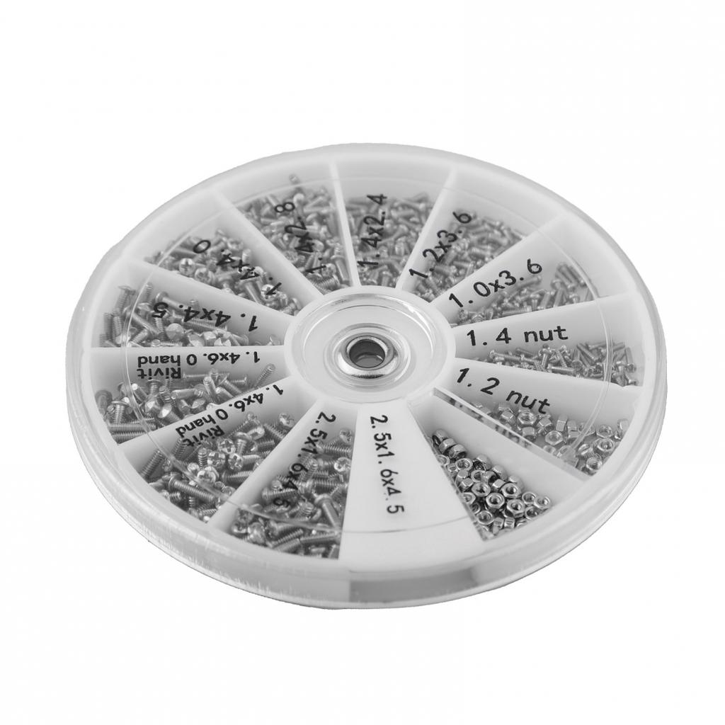 12 Types of Small Screws and Nuts for For Watch Repair with Mini Screwdriver