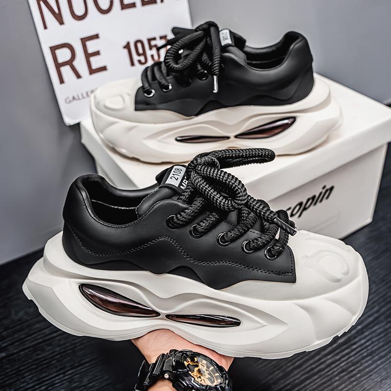 Summer New Versatile Trend Fashion Air Cushion Sole Comfortable Height Increase Dad Shoes Sports Casual Shoes Men