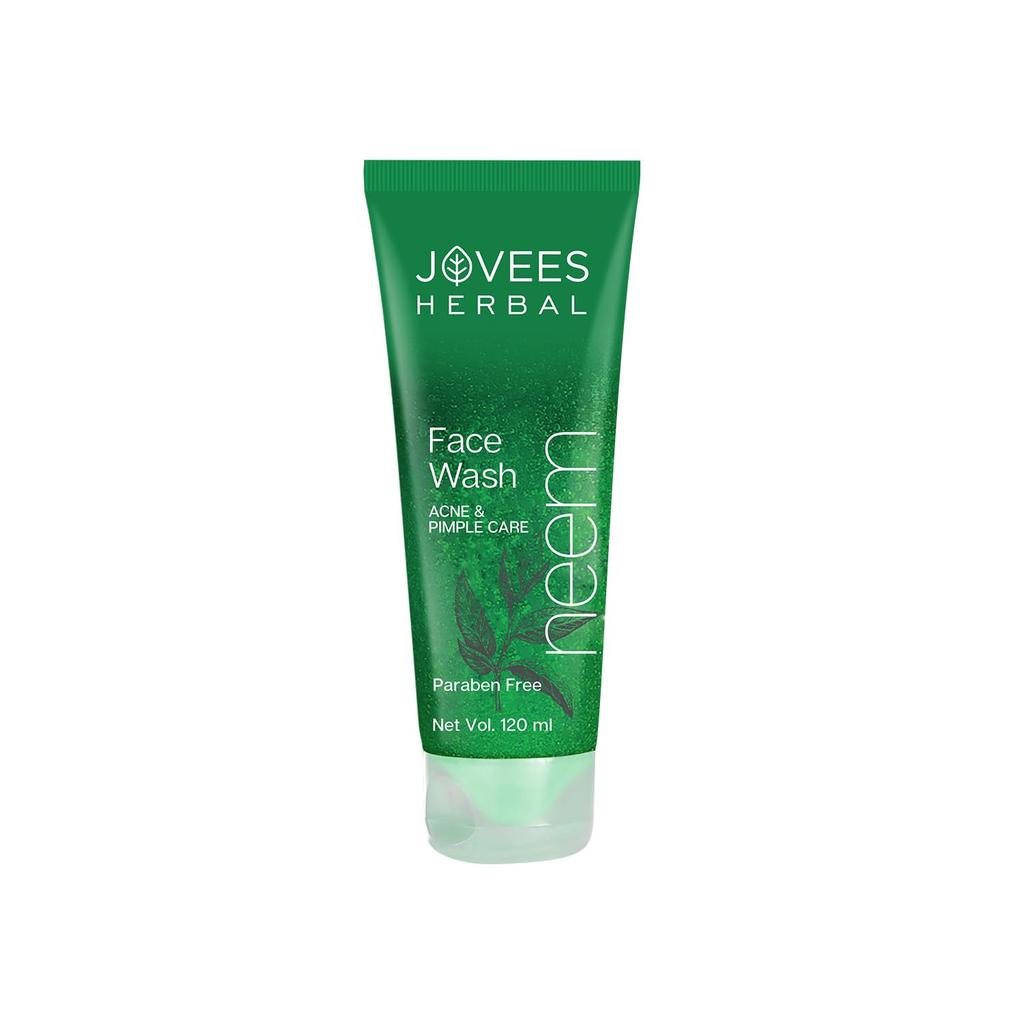 Jovees Herbal Neem Face Wash 120ml | Oil Control Cleanser For Acne Prone Skin | Gentle Daily Face Wash For Men And Women