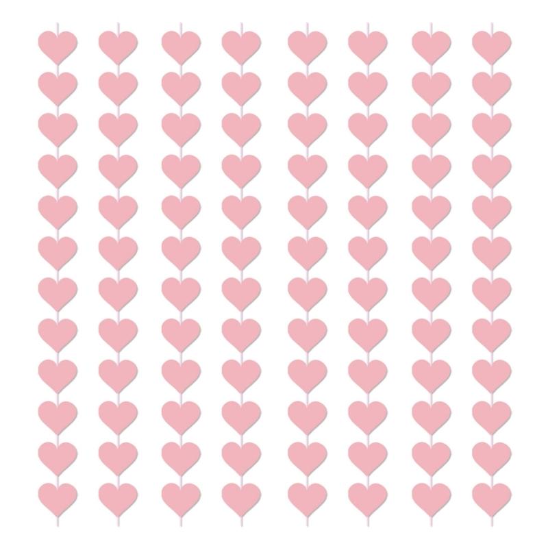 6/8Pieces Love Heart Ornament Valentines Day Heart Hanging Strips For Valentines Day And Wedding Decoration