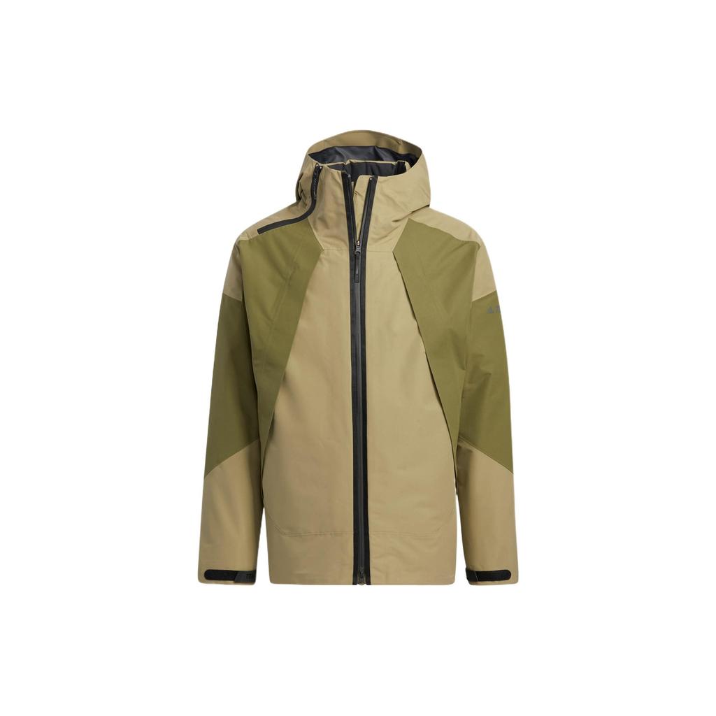 Adidas Spliced Zip Hoodie Jacket With Removable Lining Unisex Outerwear Green HN2014