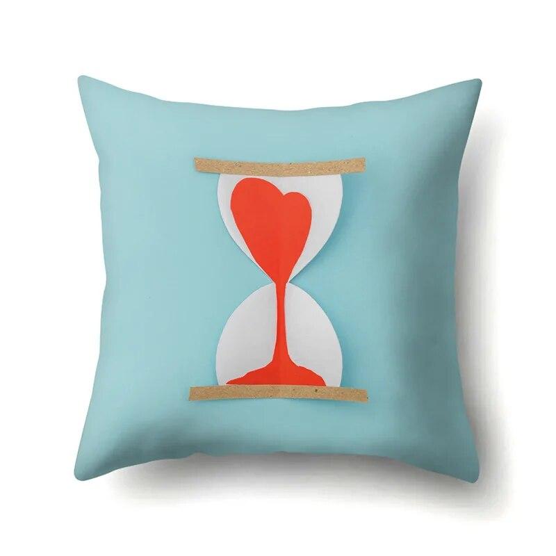Peach Heart Pillowcase Home Living Room Soft Decoration Sofa Cushion Cover Bedroom