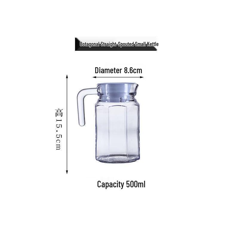Octagonal Thickened Glass Wine Decanter with Lid Set